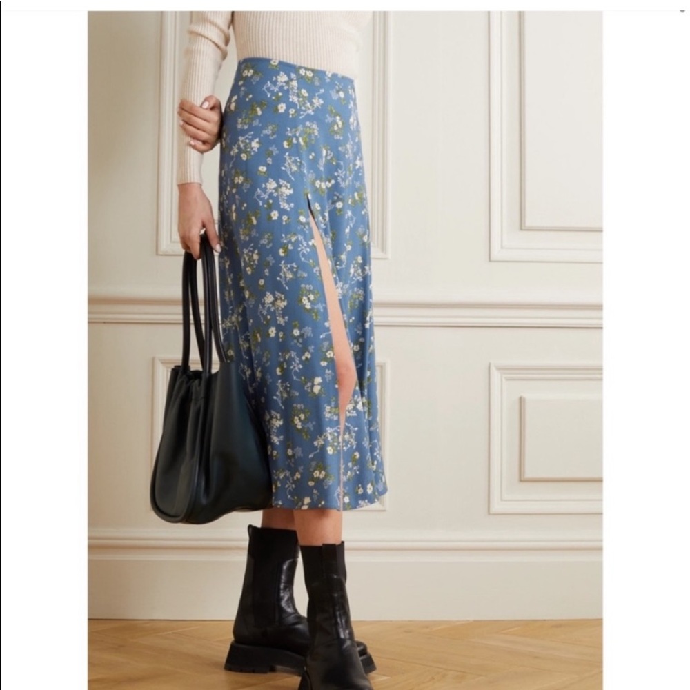 Reformation Zoe Midi Skirt In Avery Size 2